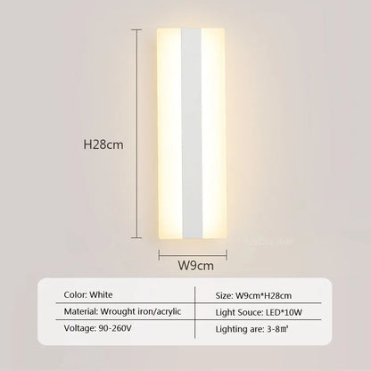DecorBites™ LED Metal Acrylic Wall Light for Modern Minimalist Decor
