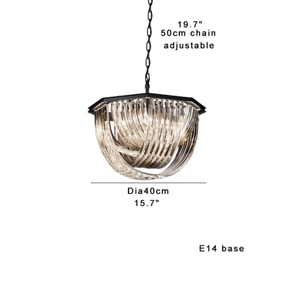 DecorBites™ Black Gold Crystal Glass Ceiling Pendant Lights, Luxury Nordic Dining Table Lighting Lamps