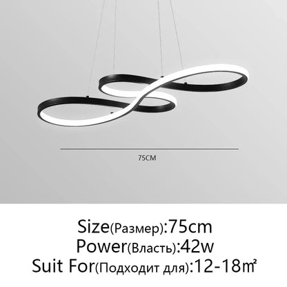 DecorBites™ Circle LED Chandelier: Nordic Minimalist Design for Living, Bedroom, Dining Room