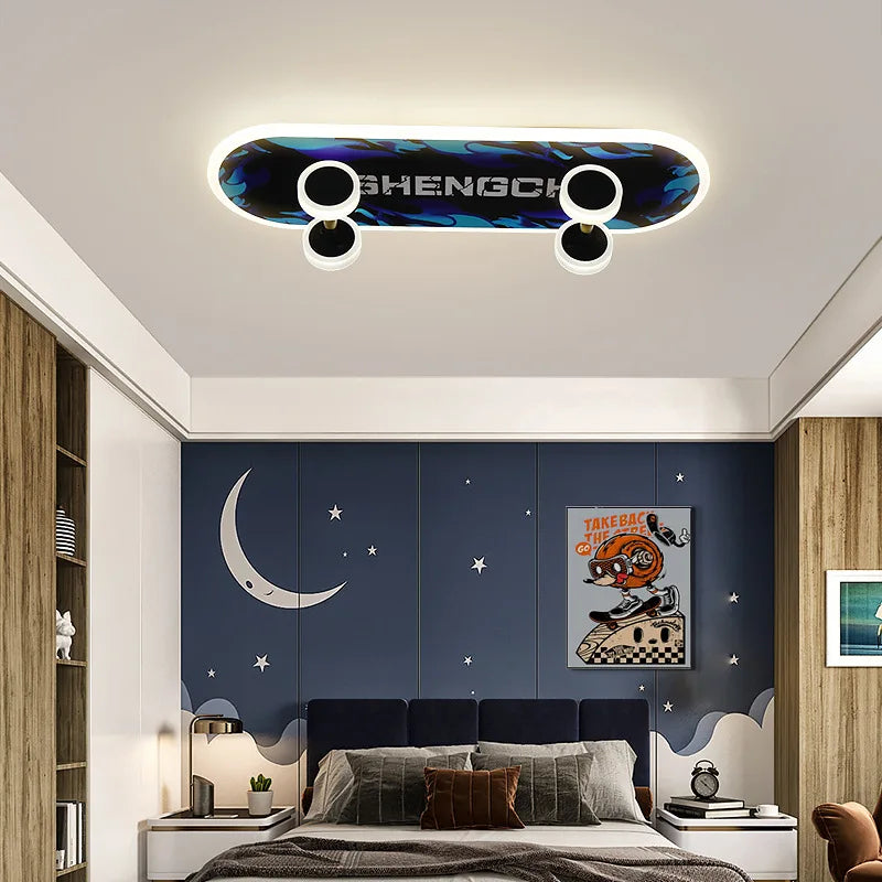 DecorBites™ Kids Skateboard LED Ceiling Light for Modern Children's Rooms
