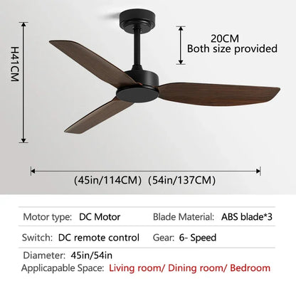 DecorBites™ 58-Inch Black Ceiling Fan with Remote Control for Commercial Use