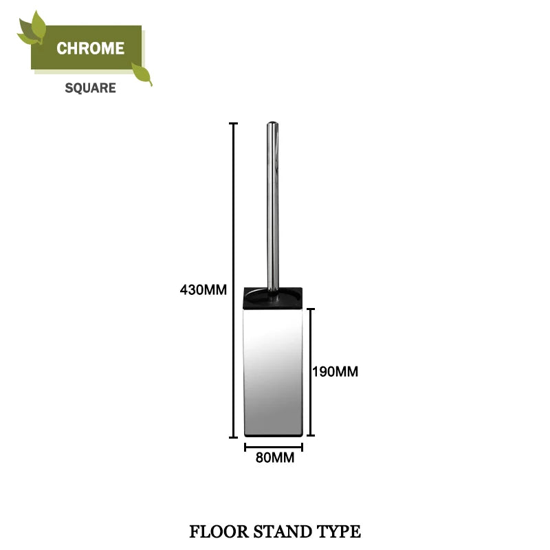 Juego de escobilla de inodoro DecorBites™ Gold con soporte de pared