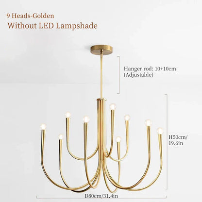 DecorBites™ French Style Black Pendant Light Chandelier - Luxury LED Ceiling Lamp