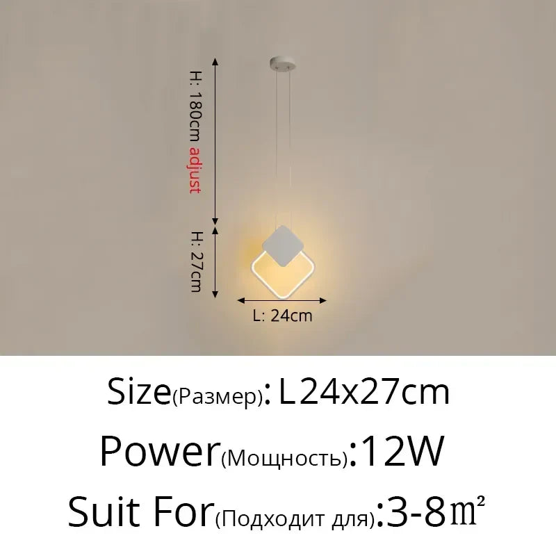 Lámparas colgantes LED geométricas DecorBites™ para sala de estar, dormitorio y cocina; modernas lámparas colgantes decorativas.