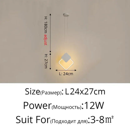 Lámparas colgantes LED geométricas DecorBites™ para sala de estar, dormitorio y cocina; modernas lámparas colgantes decorativas.