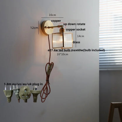 Apliques de pared LED DecorBites™ Crown Glass con interruptor de latón y accesorios para escaleras