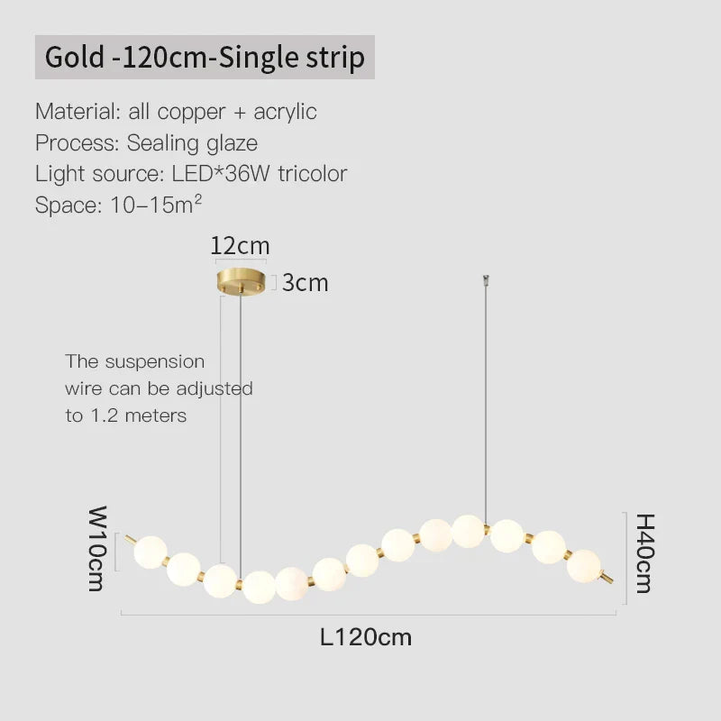 DecorBites™ Brass Full Copper Modern Chandelier Light Fixture for Stylish Living Spaces