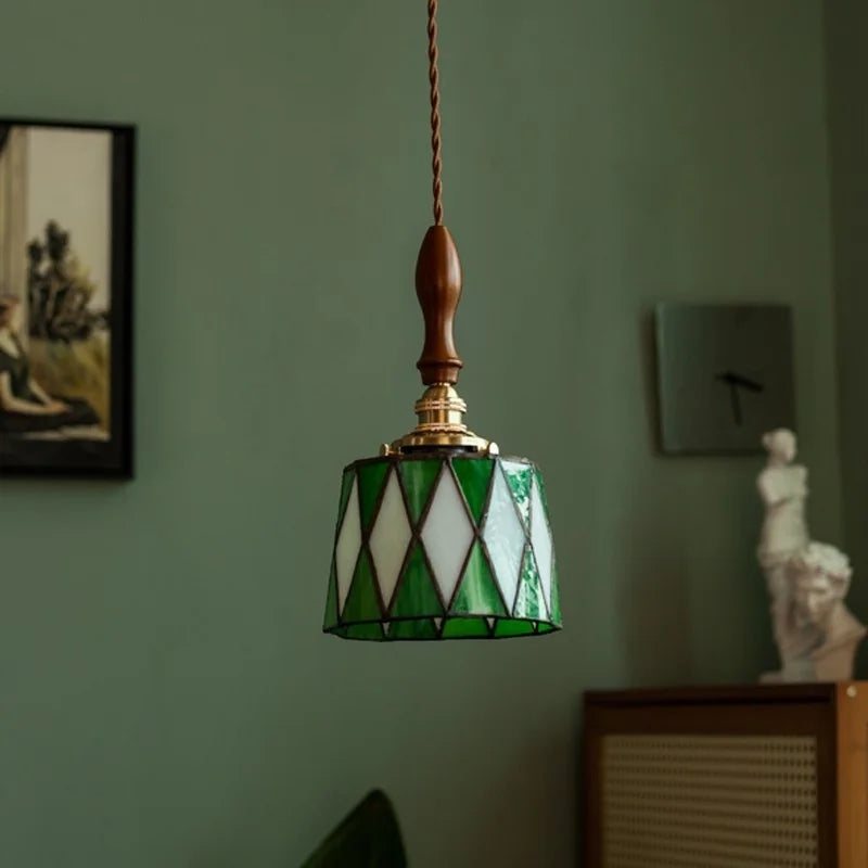 Decorbites™ Grüne Glas-LED-Hängeleuchten Amerikanische Vintage-Hängelampe