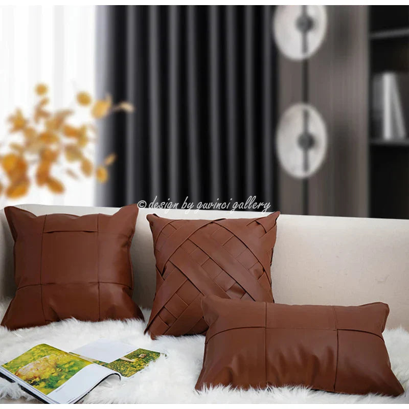 DecorBites™ Gray Faux Rex Rabbit Fur Decorative Cushion Coverluxury Throw Pillow