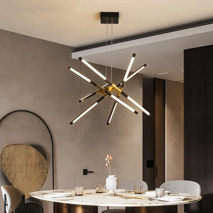 DecorBites™ Dimmable LED Ceiling Chandelier, Modern Interior Lighting for Dining Room, Bedroom, Living Room