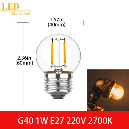 Bombilla de Filamento LED™ Decorbites Vidrio Transparente T16 A19 ST64 Regulable Luz Vintage