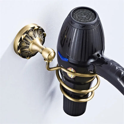 DecorBites™ Brass Bathroom Hardware Set: Shelf, Toilet Brush Holder, Paper & Towel Holder