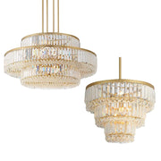 Decorbites™ Goldene Kristall-LED-Mehrschicht-Hängeleuchten für die Dekoration von Wohnzimmer und Schlafzimmer