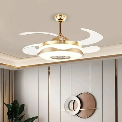 DecorBites™ 42" Gold Bluetooth Ceiling Fan Light with Remote & RGB Color Control