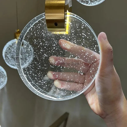 DecorBites™ Bubble Crystal Ceiling Pendant Light, LED Villa Staircase Hanging Lamps