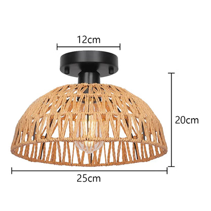 DecorBites™ Hemp Rope Ceiling Chandelier for Bedroom Living Room Kitchen LED