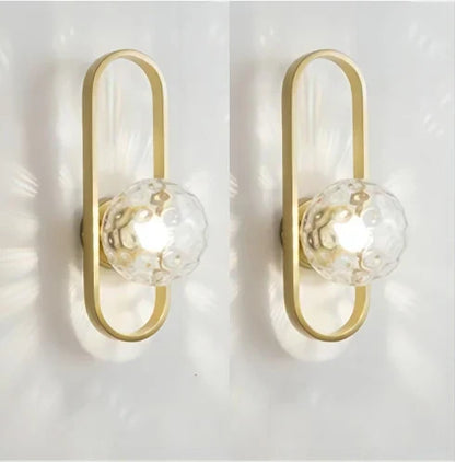 DecorBites™ LED Glass Wall Sconce Lamp for Bedroom Living Room Staircase