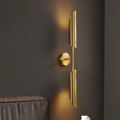 DecorBites™ Golden Metal LED Wall Lamps for Bedroom Living Room Decor