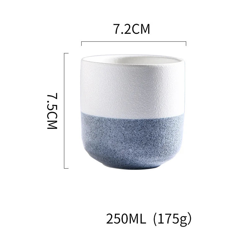 DecorBites™ Coarse Ceramic Tea Cup Set - 250ml Originality Coffee Mug