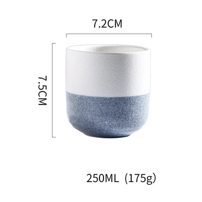 DecorBites™ Coarse Ceramic Tea Cup Set - 250ml Originality Coffee Mug