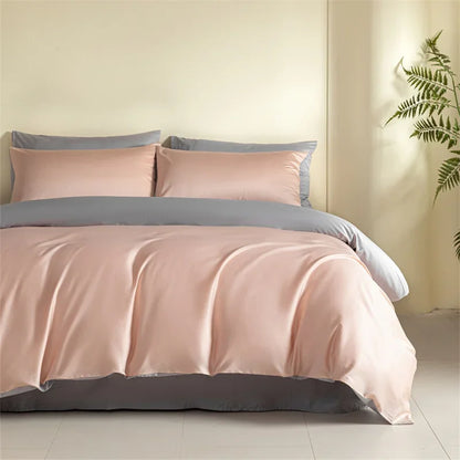 Decobites Egyptian Cotton Bedding Set: Sheet, Pillowcase, Blanket Cover in Queen King Size