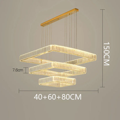 DecorBites™ Crystal Chandelier: Luxury Living Room & Bedroom Pendant Light
