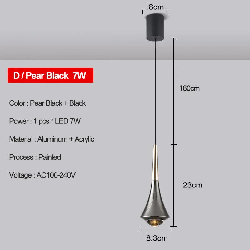 DecorBites™ LED Pendant Lights: Modern Chandeliers for Bedroom, Kitchen, and Bathroom