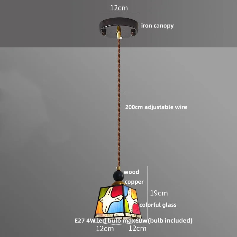 DecorBites™ Clear Glass LED Pendant Light Bar Dining Room Decor Hang Lamp Luminaire