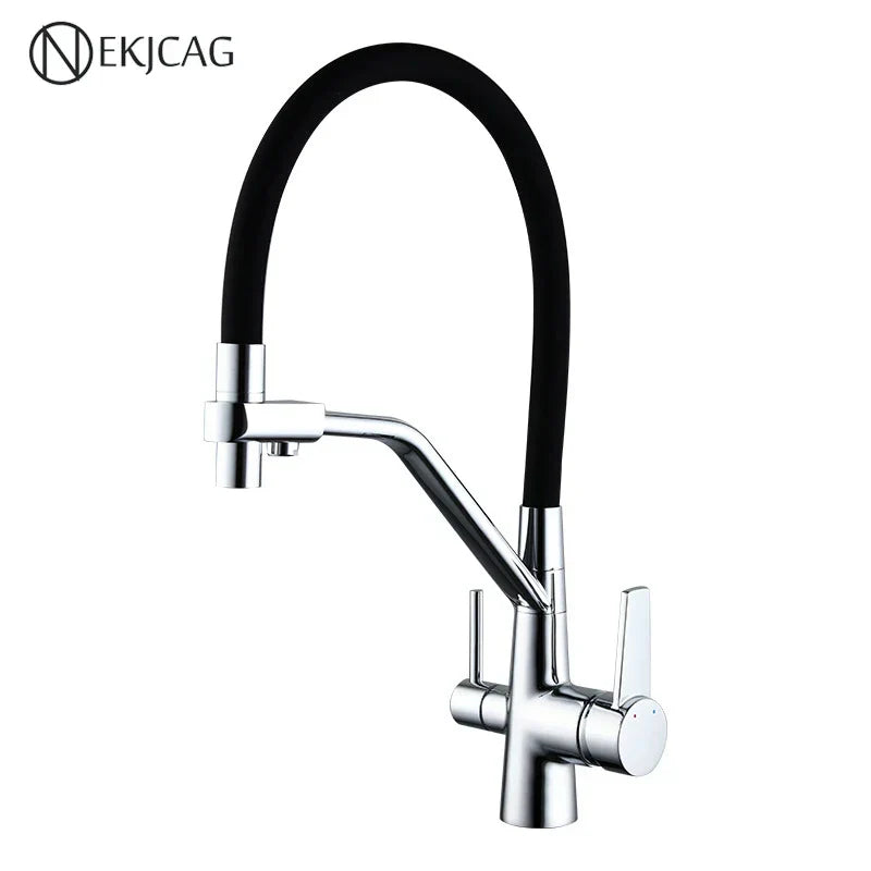 Gold 360-Degree Kitchen Faucet Stainless Steel