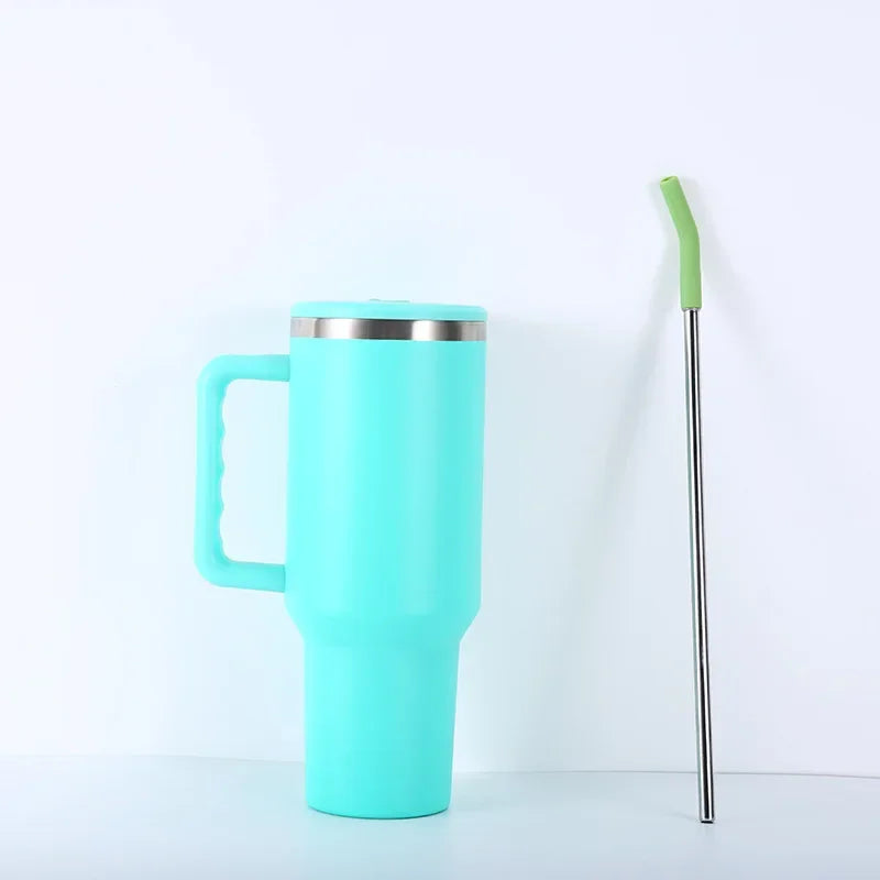 كوب DecorBites™ 40 أونصة من الفولاذ المقاوم للصدأ مع زجاجة حرارية للقهوة والسفر