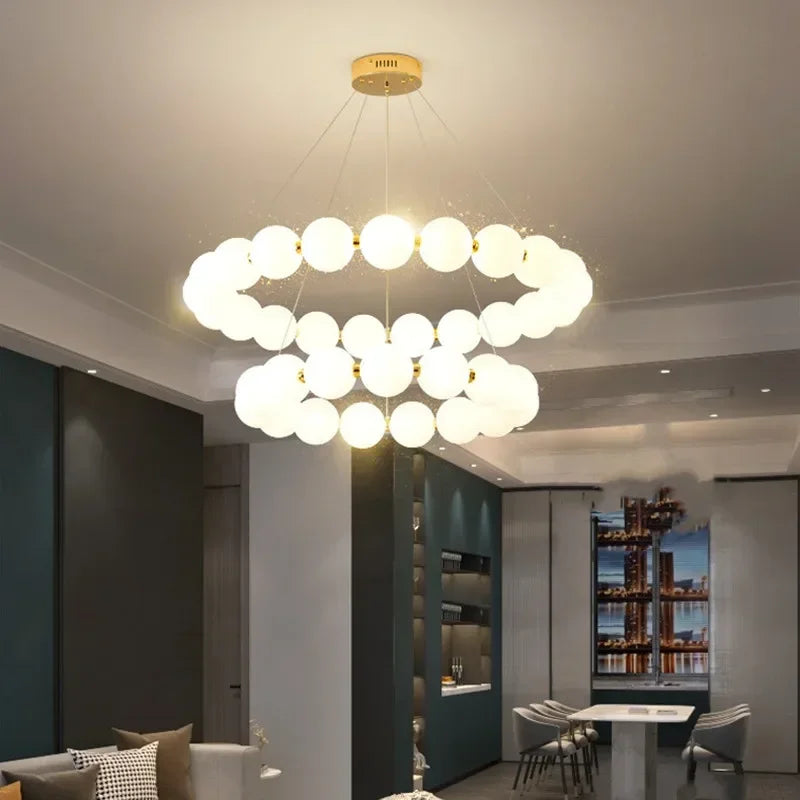 DecorBites™ LED Acrylic Chandelier for Living Room Bedroom Hall Pendant Lamps