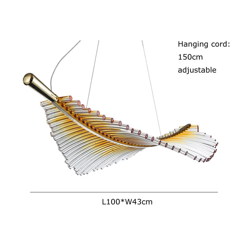 DecorBites™ Leaf-Shaped Dining Table Chandelier | Art Decor Room Lustres