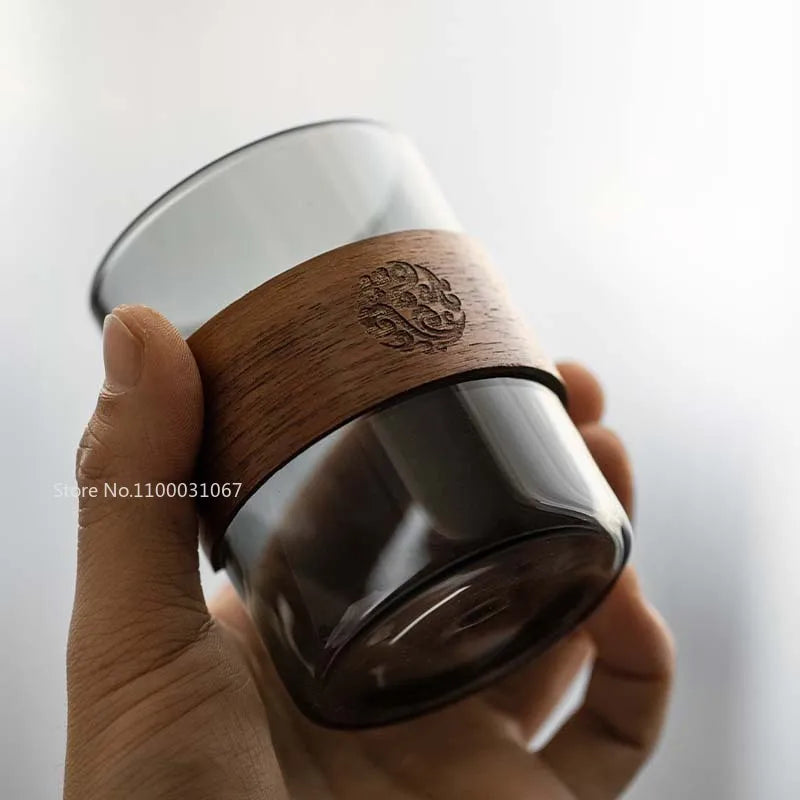 Decorbites™ Japanisches Glas-Teetasse Hitzebeständig Verbrühungssicher Wasser-Kaffee-Becher