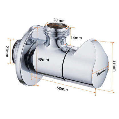 DecorBites™ Brushed Gold Corner Valve Water Control for Bathroom Taps