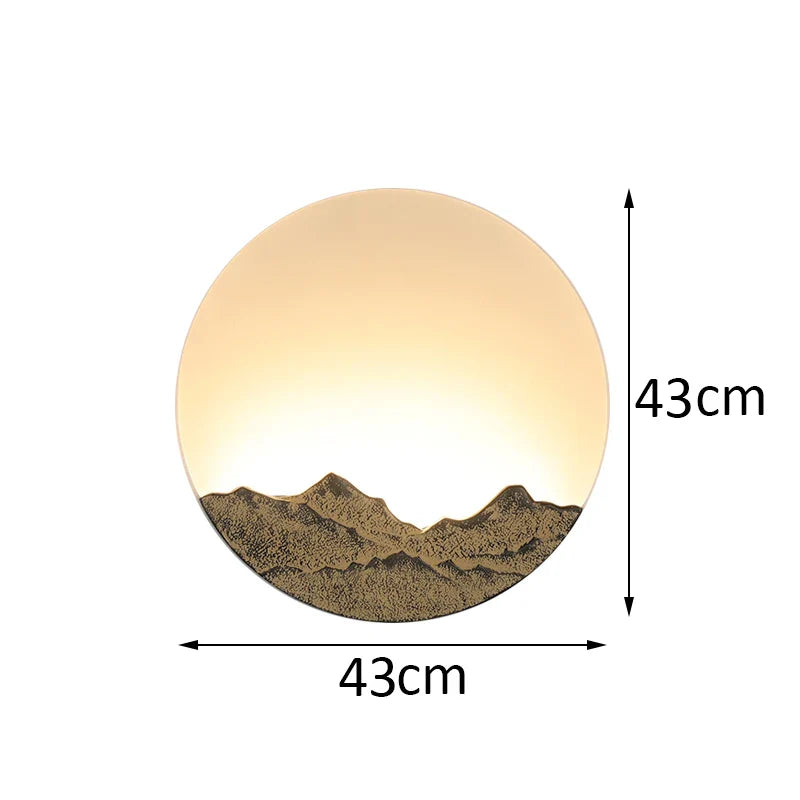 DecorBites™ LED Wall: Chinese Style Living Room Round Bedside Aisle Stairwell Hotel Tea Room Lighting