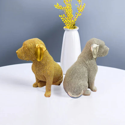 DecorBites™ Labrador Resin Dog Statue for Bookshelf and Office Display