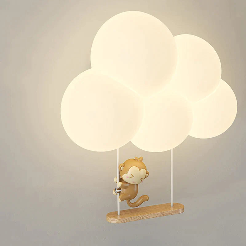 DecorBites™ Cloud Cartoon Wall Lamp for Nursery Room, Kids Bedroom, Cute Animal Sconce