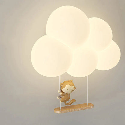 DecorBites™ Cloud Cartoon Wall Lamp for Nursery Room, Kids Bedroom, Cute Animal Sconce