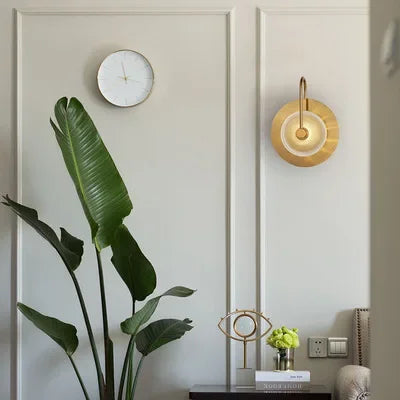 Aplique de pared de vidrio verde y oro Decorbites™ para iluminación nórdica en sala de estar y dormitorio