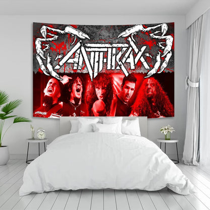 Anthrax Band Wall Hanging Tapestry Room Decor Posters - Decobites Tapestries Bestseller