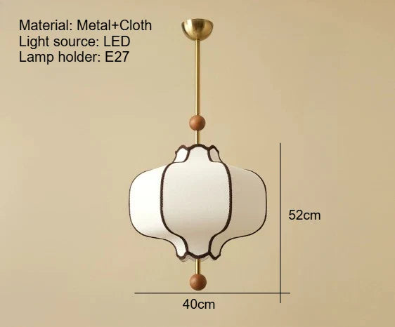 Japanese-Inspired Fabric Globe Pendant Light