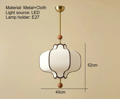 Japanese-Inspired Fabric Globe Pendant Light