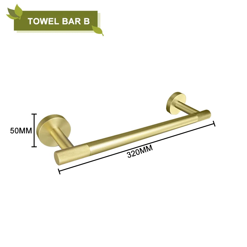 DecorBites™ Brushed Gold Bathroom Accessories Set