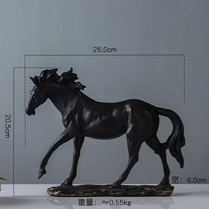 DecorBites™ Elegant Horse Resin Statue for Home Office Decor