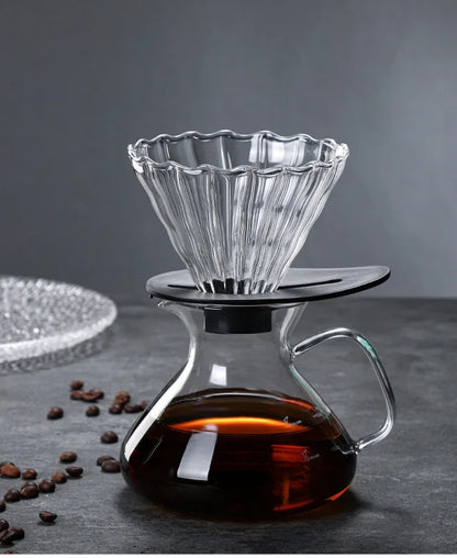 Juego de café con olla de goteo de vidrio Decorbites™ con filtro y hervidor