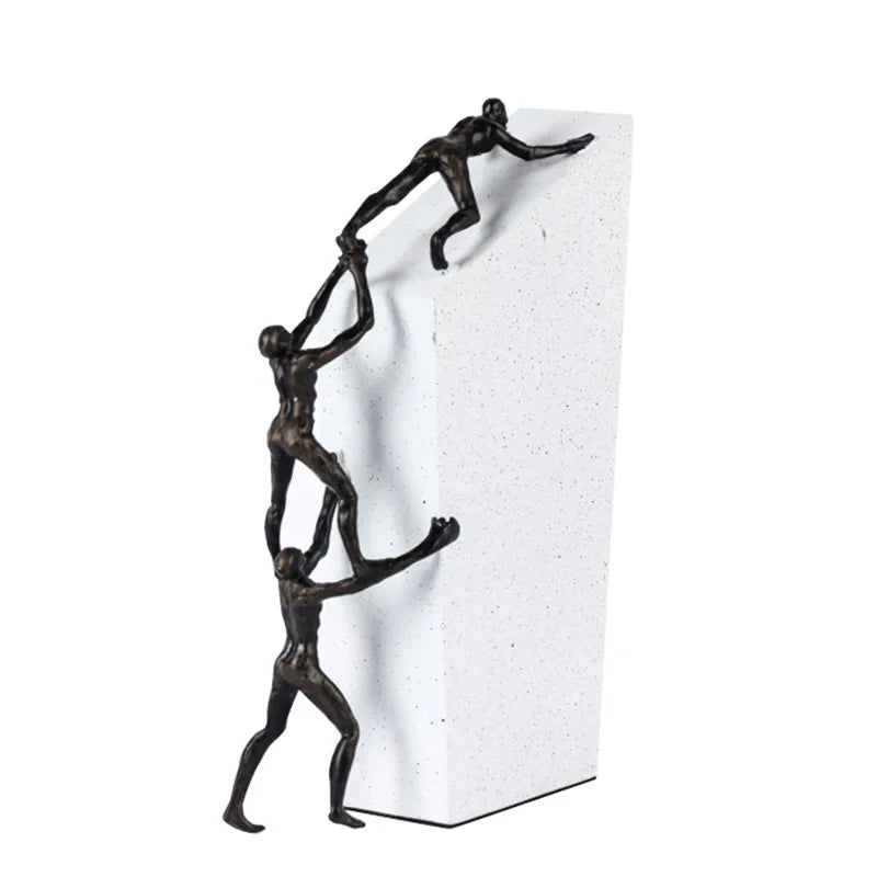 ديكور بايتس™ تمثال لاعبة جمباز مصنوع يدويًا من المعدن، ديكور منزلي، تمثال طاولة، إكسسوار نحت