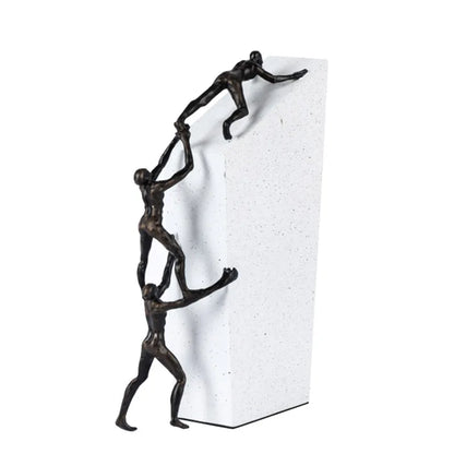 ديكور بايتس™ تمثال لاعبة جمباز مصنوع يدويًا من المعدن، ديكور منزلي، تمثال طاولة، إكسسوار نحت