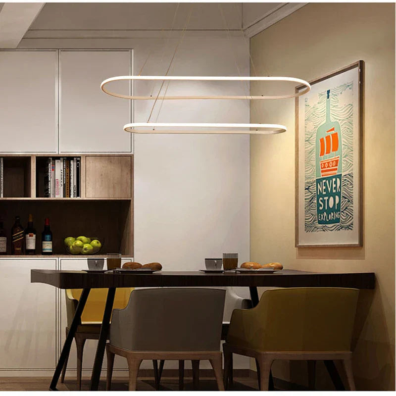 DecorBites™ Designer Oval LED Pendant Lamp for Living, Dining, Restaurant, Bedroom Lighting
