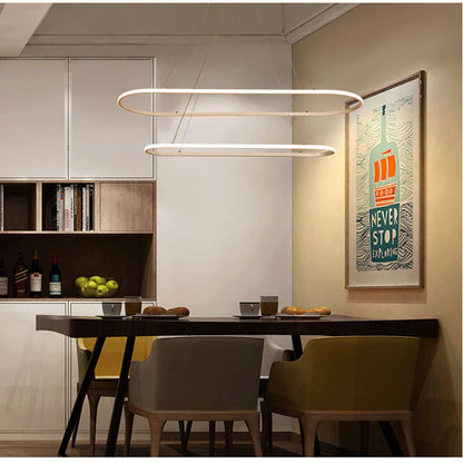 DecorBites™ Designer Oval LED Pendant Lamp for Living, Dining, Restaurant, Bedroom Lighting