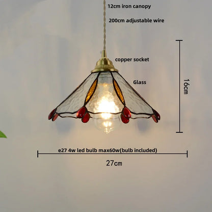 DecorBites™ Blue Glass LED Pendant Lamp - Nordic Modern Hanging Light